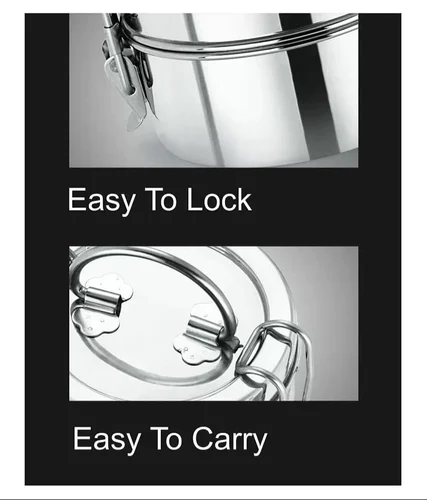 Stainless Steel Clip Tiffin Carrier